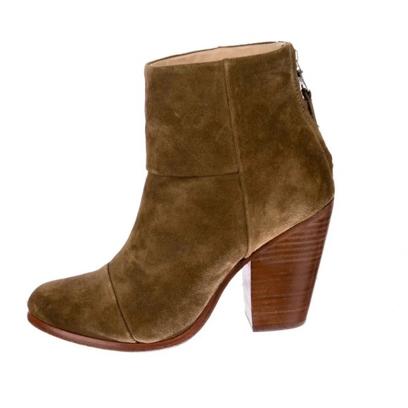 Rag & Bone Women's Olive green Classic Newbury Booties - Picture 1 of 9